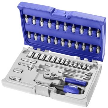 EXPERT CHAVE CAIXA 1/4" SEXTAVADA C/ACESSORIO 42PCS E030702 - 0341.173