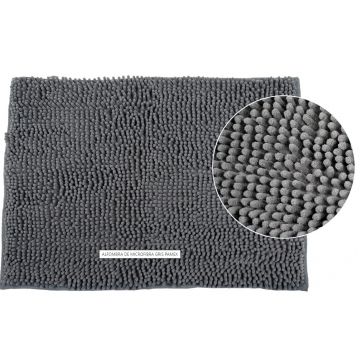TAPETE WC MICROFIBRA 50X70 CINZA - 0324.89