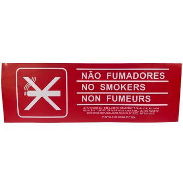 PLACA SINALIZADORA AUTOC. NAO FUMADOR 100X300MM FINA - 0529.019