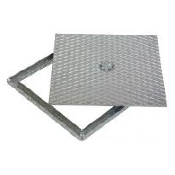 TAMPA+ARO SANEAMENTO 400X400 GALVANIZADA - 0092.81