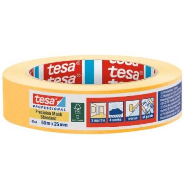 FITA PINTURA 25MM X 50MTS PRECISÃO PROFISSIONAL TESA 4344 - 0229.225
