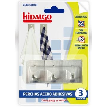 GANCHO AUTO ADESIVO METALICO (3PÇS) - 0052.66
