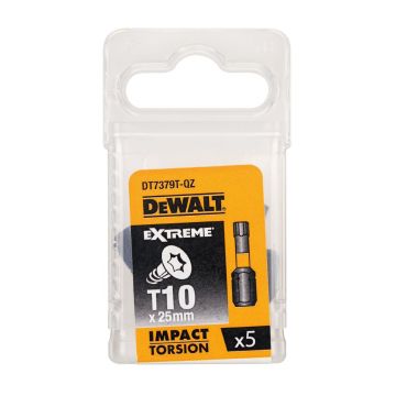 DEWALT BIT T10 25MM IMPACTO DT7379T-QZ (5UN) - 0992.517