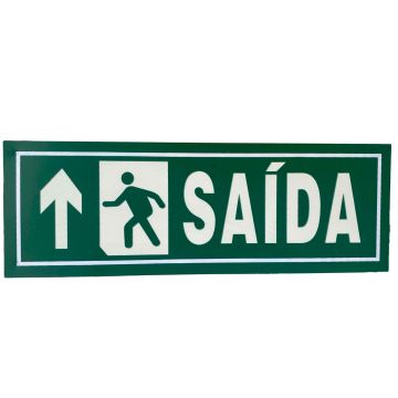 PLACA SINALIZADORA AUTOC. SAIDA CIMA 105X300MM - 0529.030