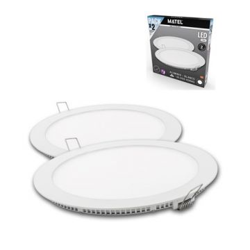 DOWNLIGHT LED L.FRIA 18W/1800L REDONDO Ø225MM 2PCS - 0607.68