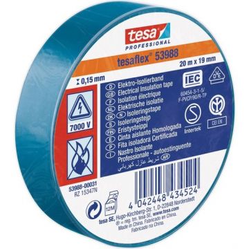 FITA ISOLADORA TESA AZUL 19MMX20MTS 53988 TESA - 0229.10