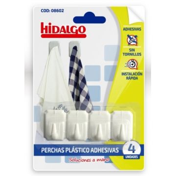GANCHO AUTO ADESIVO PLASTICO (4PÇS) - 0052.67