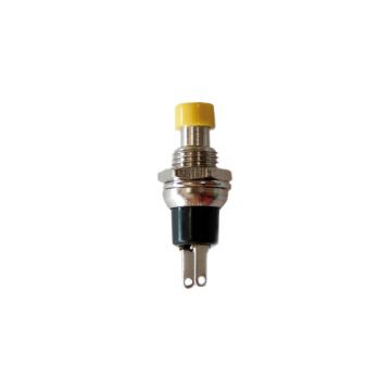 INTERRUPTOR REDONDO AMARELO CIRCUITO ABERTO (PRESSAO) 2PINOS 1A - 0757.962