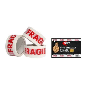 FITA ADESIVA EMBALAGEM BRANCA "FRAGIL" 50MM - 0229.133