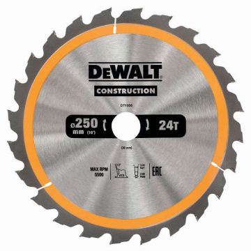 DEWALT DISCO PARA SERRA CIRCULAR 250X30MM 24D DT1956-QZ - 0992.543