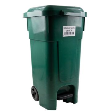 BALDE/CONTENTOR LIXO 80L C/PEDAL VERDE - 0502.93