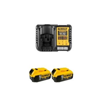 DEWALT KIT CARREGADOR C/2 BATERIAS 5.0AH DCB1104P2-QW - 0992.878