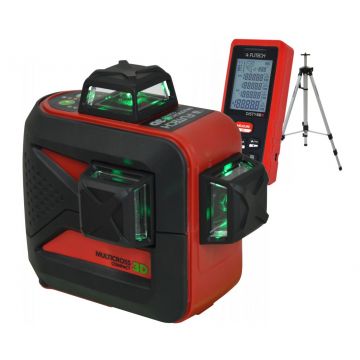 NIVEL LASER MULTICROSS 3D COMPACT GREEN COM TRIPE+RECEPTOR - 0759.42