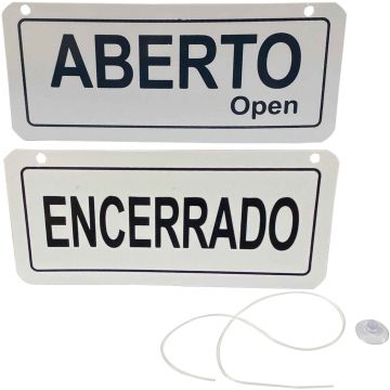 PLACA SINALIZADORA ABERTO/FECHADO 75X175MM - 0529.005