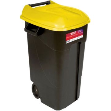 BALDE/CONTENTOR LIXO ECOPONTO AMARELO 120LT S/PEDAL - 0502.72