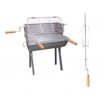 CHURRASQUEIRA 2FRANGOS COM MOTOR INOX COMPLETA - 0935.23