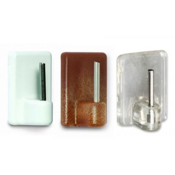 CABIDE CORTINA PEQUENO INOX TRANSPARENTE (4PCS) - 0975.36