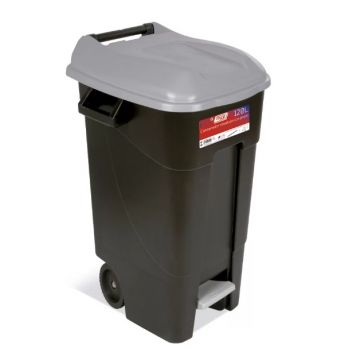 BALDE/CONTENTOR LIXO ECOPONTO CINZA 120LT - 0502.65