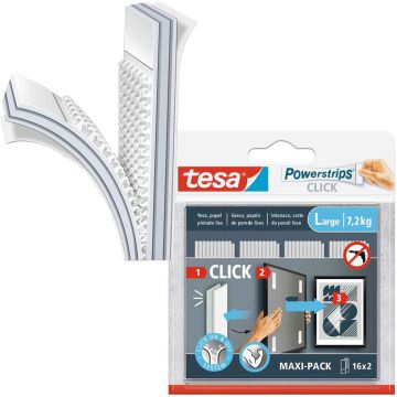TIRA ADESIVA POWERSTRIPS BRANCO LARGE 16X2 TESA 77722 - 0229.247