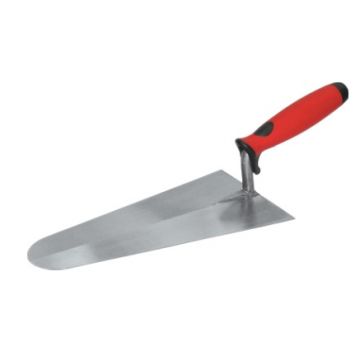 COLHER PEDREIRO PROFISSIONAL CANTOS DIREITOS CABO BORRACHA 22CM-9" - 0817.08