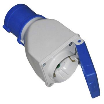 MAT.ELECT.FICHA IND.FEMEA 16A-220V 2P+T ADAPT.SCHUKO SOLERA - 0824.02
