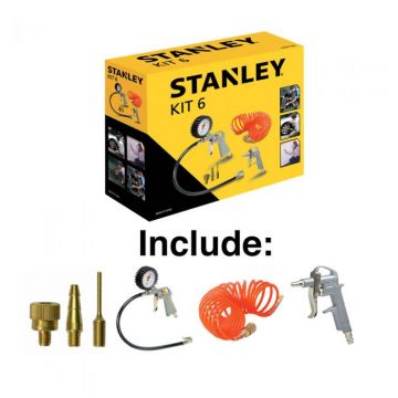 STANLEY PISTOLA SOPRAR LIMPEZA+ENCHER PNEUS+MANGUEIRA (KIT) 9045717STN - 0990.799