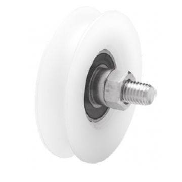 RODA PARA PORTAO NYLON 100MM 1 ROLAMENTO V - 0044.152