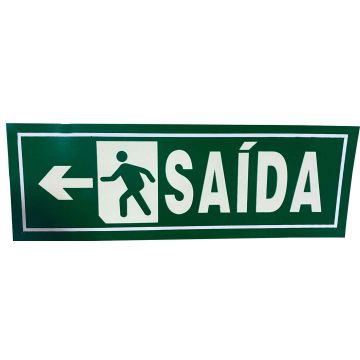 PLACA SINALIZADORA AUTOC. SAIDA ESQUERDA 105X300MM - 0529.007