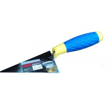 COLHER PEDREIRO PROFISSIONAL CANTOS DIREITOS CABO BORRACHA 16CM COLHERIM BICO - 0817.13