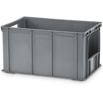 CAIXA CONTENTOR PLASTICA FECHADA COM ABERTURA FRONTAL 600X400X320MM - 0049.96