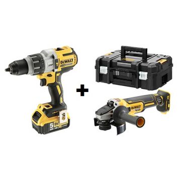 DEWALT KIT BERBEQUIM PERCUSSAO DCD996P2-QW+ MINI REBARBADORA DCG405NT-XJ - 0992.085